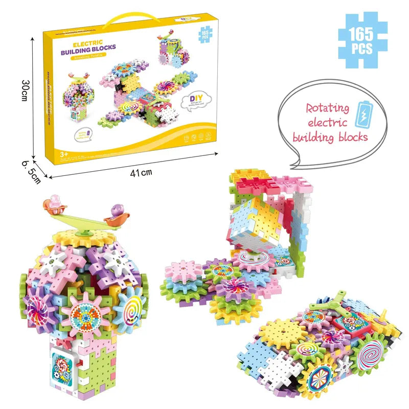 Kreativne električne kocke i zupcanici - 165 delova