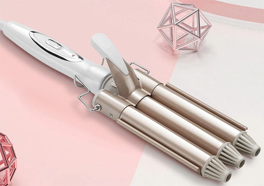 Trostruki keramički uvijač za kosu