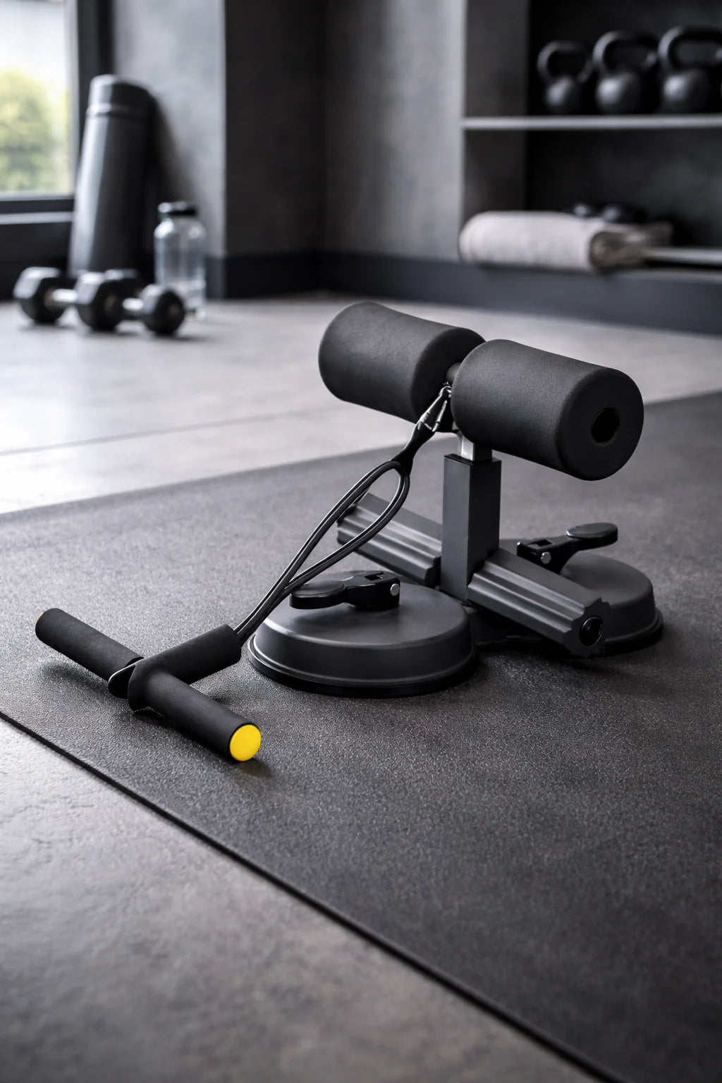 Sprava za vežbanje trbušnjaka sa vakuumskim držačem