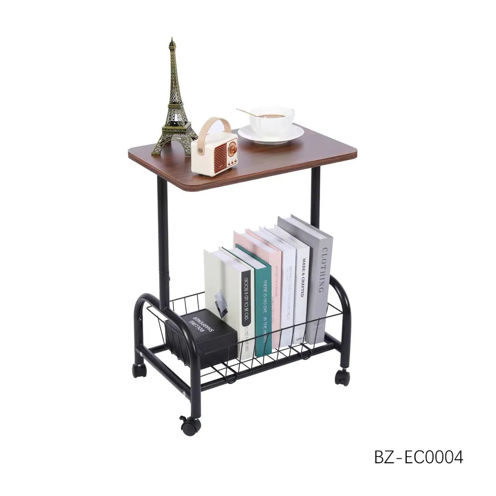 Metalni pokretni pomoćni stočić sa policom