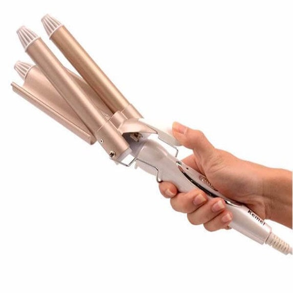 Trostruki keramički uvijač za kosu