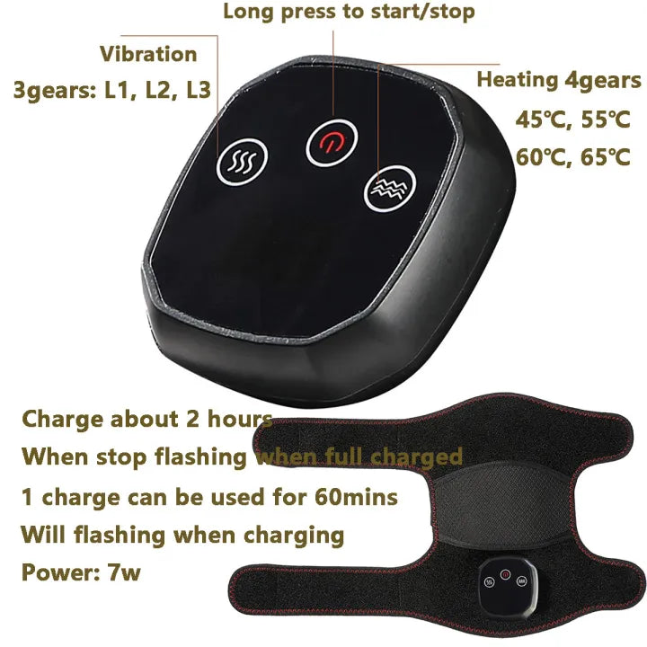 Električni masažer 3u1 za koleno, lakat i ramena