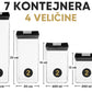 Set kuhinjskih posuda za skladištenje hrane – 7 komada
