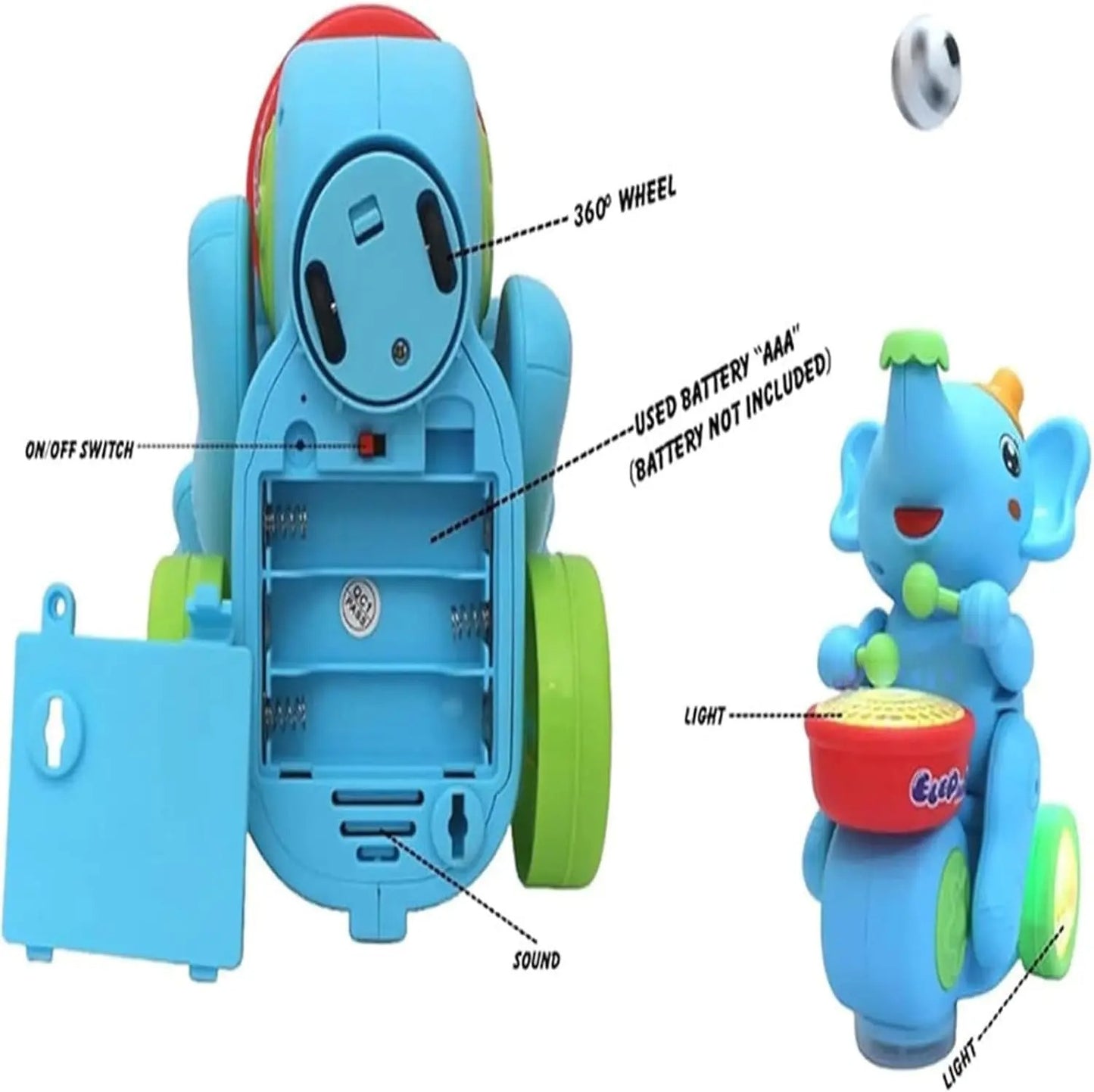 Muzički slon sa levitirajućom lopticom